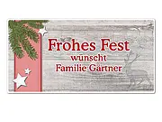 Dekoschild Frohes Fest oder mit Wunschtext