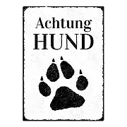 Hundwarnschild - Achtung Hund