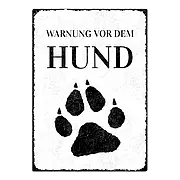 Warnung vor dem Hund