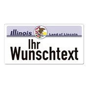 Illinois USA Deko Fahrzeug-Nummernschild mit individuellem Wunschtext
