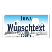 Iowa USA Deko Kfz-Kennzeichen Ihrem mit Wunschtext 