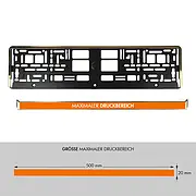 Kennzeichenhalter Butlerfinish Gold mit Wunschtext - pro Stück