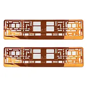 orange Chrom Nummernschildhalter 2er Set