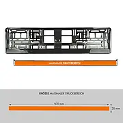 Kennzeichenhalter mit Wunschtext anthrazit chrom pro Stück