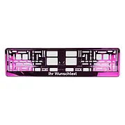 pink chrom Kennzeichenhalter mit Text