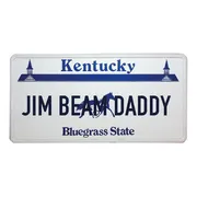 Kentucky-Boosterplate -Bluegrass State- mit individuellem Wunschtext