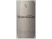 Klingelplatte aus Edelstahl - Design Wasserzeichen