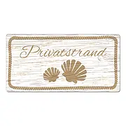 Dekoschild Privatstrand