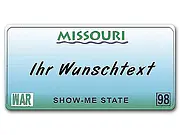 Missouri USA Deko Fahrzeugschild mit individuellem Wunschtext