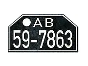 Historisches Motorrad Nummernschild Nachkriegsdeutschland Vintage