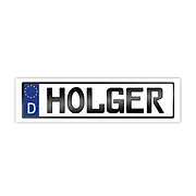 LKW Truck Fahrerschild Schild Namensschild mit Name oder Text Funschild Fun  Schild Wunschtext AUTO Trucker Blau Metallic, Geburtstag Geschenk :  : Auto & Motorrad