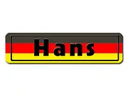 Namensschild mit Flagge aus Deutschland - Größe: 15 x 3,5 cm