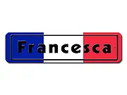 Namensschild mit Flagge aus Frankreich - Größe: 15 x 3,5 cm