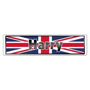 Namensschild mit Flagge aus Großbritannien - Größe: 15 x 3,5 cm