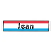 Namensschild mit Flagge Luxemburg