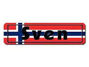Namensschild mit Flagge aus Norwegen
