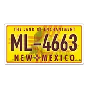 New Mexico USA Kfz-Kennzeichen als Dekoschild mit Ihrem individuellem Wunschtext