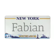 US Plate New York mit Wunschtext