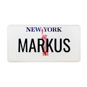 New York - Plate - Liberty - mit individuellem Wunschtext in