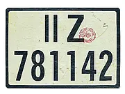 Nummernschild Deutsches Reich vintage