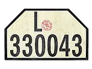 Nummernschild Deutsches Reich vintage