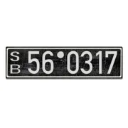 Historisches Nummernschild aus der Besatzungszone - Vintage Look