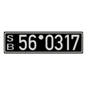Historisches Nummernschild aus der Besatzungszone - Look Neu