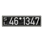 Historisches Nummernschild aus der Besatzungszone - Vintage Look