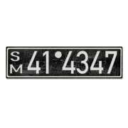 Historisches Nummernschild aus der Besatzungszone - Vintage Look