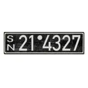 Historisches Nummernschild aus der Besatzungszone - Vintage Look
