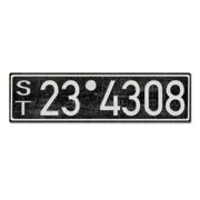 Historisches Nummernschild aus der Besatzungszone - Vintage Look