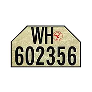 Nummernschild Deutsches Reich Wehrmacht Heer - für Ausstellungen - Variante vintage