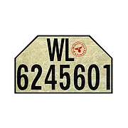 Nummernschild Deutsches Reich Wehrmacht Luftwaffe - für Ausstellungen - Variante Vintage