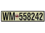 Nummernschild Deutsches Reich Wehrmacht Marine vintage für Ausstellungszwecke - Vintagelook