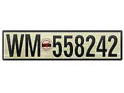 Nummernschild Motorrad Deutsches Reich vintage