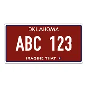 US Plate Oklahoma mit Wunschtext 
