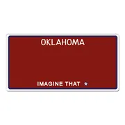US Plate Oklahoma mit Wunschtext 