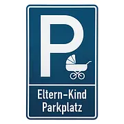 Parkplatzschild - Eltern mit Kind -  Größe: 25 x 40 cm