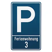 Parkplatzschild - Größe: 25 x 40 cm