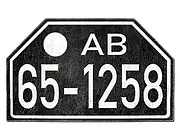Historisches Nummernschild Bayern 48-56 vintage