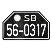 PKW Nummernschild Besatzungszeit SB 1948 - 53 Replika - Sowjetische Besatzungszone Brandenburg
