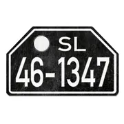 Historisches Nummernschild aus der Besatzungszone - Vintage Look