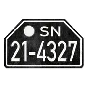 Historisches Nummernschild aus der Besatzungszone - Vintage Look