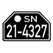 Historisches Nummernschild aus der Besatzungszone - Look Neu