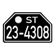 Historisches Nummernschild aus der Besatzungszone - Look Neu