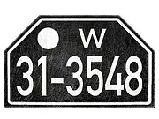 Historisches Nummernschild Baden Württemberg 48-56 vintage