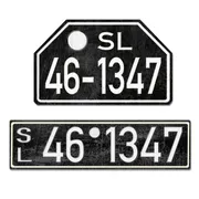 Historisches Nummernschild aus der Besatzungszone - Vintage Look