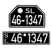 Historisches Nummernschild aus der Besatzungszone - Look Neu