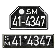 Historisches Nummernschild aus der Besatzungszone - Vintage Look