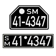 Historisches Nummernschild aus der Besatzungszone - Look Neu